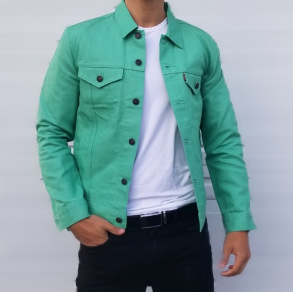 green jeans jacket men